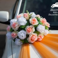 цветочные композиции на свадебную машину
